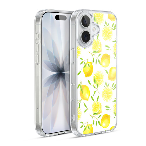Katerina Kirilova Fruits & Foliage Patterns Lemons Soft Gel Case for Apple iPhone 17