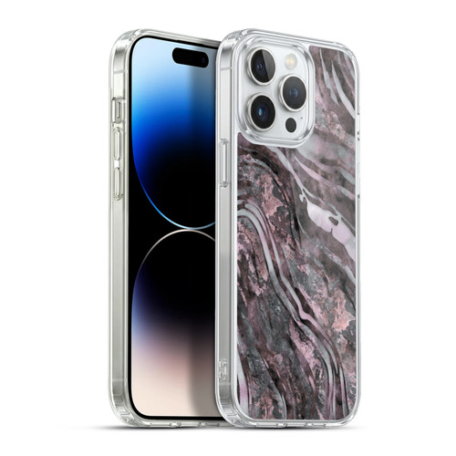 LebensArt Geo Liquid Marble River Stone Soft Gel Case for Apple iPhone 13 Pro Max & MagSafe