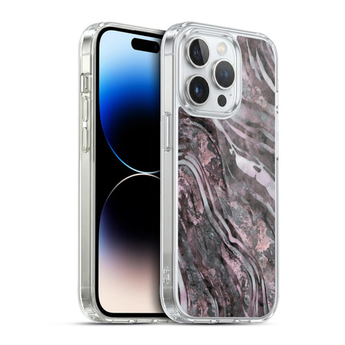 LebensArt Geo Liquid Marble River Stone Soft Gel Case for Apple iPhone 13 Pro & MagSafe
