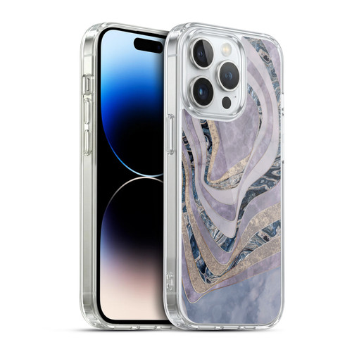 LebensArt Geo Liquid Marble Precious Waves Soft Gel Case for Apple iPhone 14 Pro & MagSafe