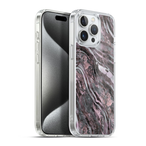LebensArt Geo Liquid Marble River Stone Soft Gel Case for Apple iPhone 15 Pro Max & MagSafe