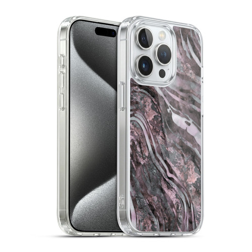 LebensArt Geo Liquid Marble River Stone Soft Gel Case for Apple iPhone 15 Pro & MagSafe