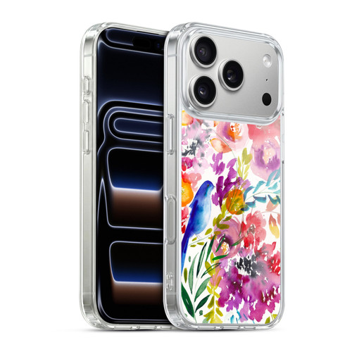 Mai Autumn Floral Garden Bluebird Soft Gel Case for Apple iPhone 17 Pro