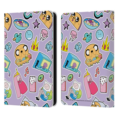 Adventure Time Graphics Icons Leather Book Wallet Case Cover For Amazon Kindle 11th Gen 6in 2022