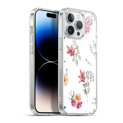 Anis Illustration Floral Pattern Christmas Flowers Soft Gel Case for Apple iPhone 13 Pro Max & MagSafe