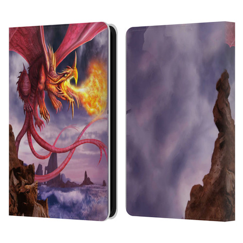 Anthony Christou Art Fire Dragon Leather Book Wallet Case Cover For Amazon Kindle 11th Gen 6in 2022