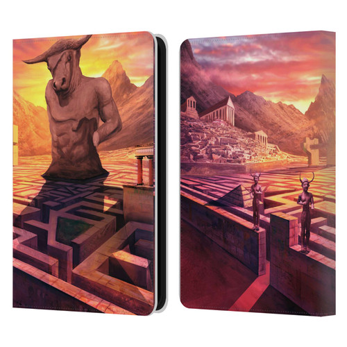 Anthony Christou Fantasy Art Minotaur In Labyrinth Leather Book Wallet Case Cover For Amazon Kindle 11th Gen 6in 2022