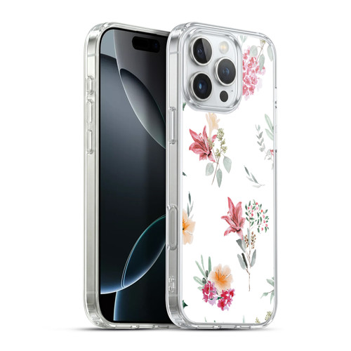 Anis Illustration Floral Pattern Christmas Flowers Soft Gel Case for Apple iPhone 16 Pro Max & MagSafe