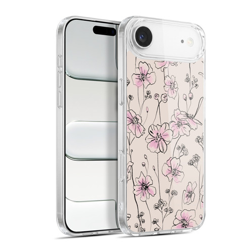 Anis Illustration Floral Pattern Wild Roses Beige Pink Soft Gel Case for Apple iPhone 17 Air