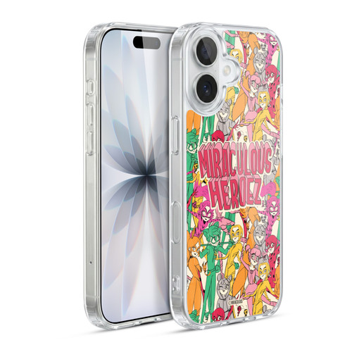 Miraculous Ladybug Sketches Heroes Pattern Soft Gel Case for Apple iPhone 17