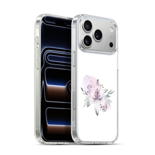 Anis Illustration Floral Pattern Lilium Flower Soft Gel Case for Apple iPhone 17 Pro Max