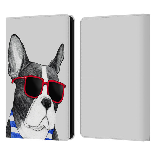 Barruf Dogs Frenchie Summer Style Leather Book Wallet Case Cover For Amazon Kindle 11th Gen 6in 2022