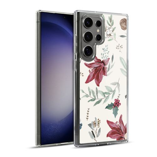 Anis Illustration Floral Pattern Christmas Eucalyptus Soft Gel Case for Samsung Galaxy S23 Ultra 5G & MagSafe
