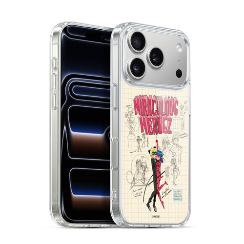 Miraculous Ladybug Sketches Ladybug And Cat Noir Soft Gel Case for Apple iPhone 17 Pro