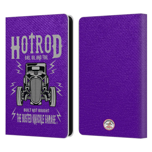 Busted Knuckle Garage Graphics Hot Rod Leather Book Wallet Case Cover For Amazon Kindle 11th Gen (2024)