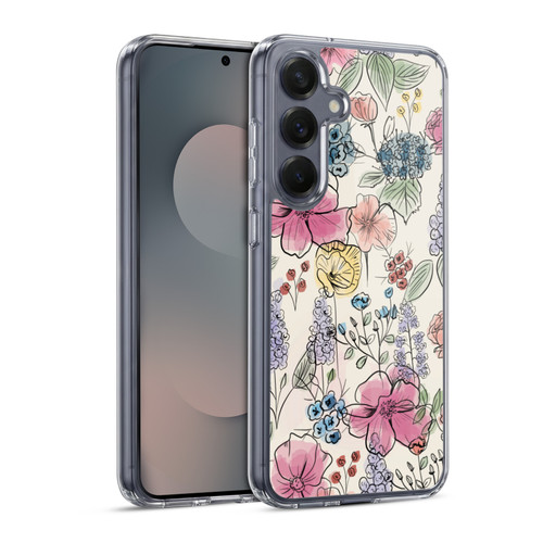 Anis Illustration Floral Pattern Wild Garden Soft Gel Case for Samsung Galaxy S25 & MagSafe