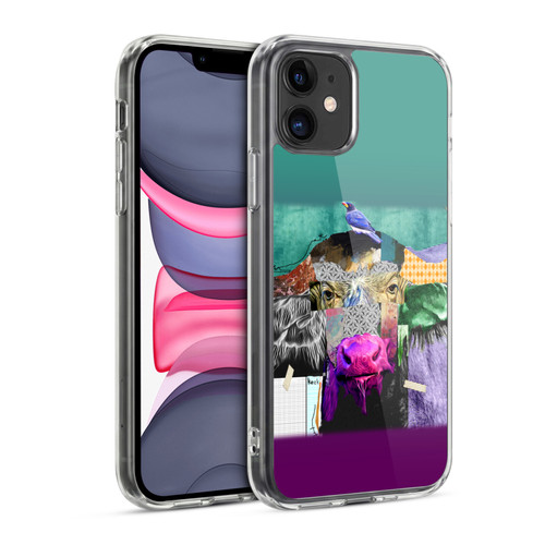 Michel Keck Animal Collage Buffalo Soft Gel Case for Apple iPhone 11