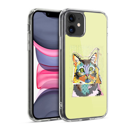 Michel Keck Animal Collage Cat Soft Gel Case for Apple iPhone 11