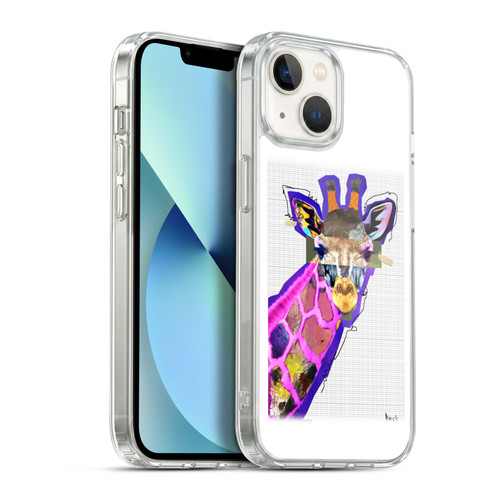 Michel Keck Animal Collage Giraffe Soft Gel Case for Apple iPhone 13