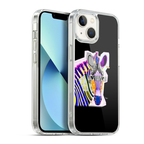 Michel Keck Animal Collage Zebra Soft Gel Case for Apple iPhone 13
