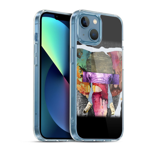 Michel Keck Animal Collage Elephant Soft Gel Case for Apple iPhone 13 Mini & MagSafe