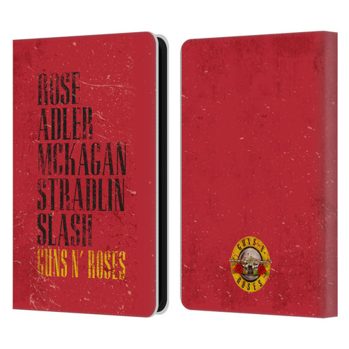 Guns N' Roses Vintage Names Leather Book Wallet Case Cover For Amazon Kindle 11th Gen (2024)
