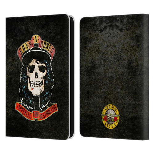 Guns N' Roses Vintage Stradlin Leather Book Wallet Case Cover For Amazon Kindle 11th Gen (2024)