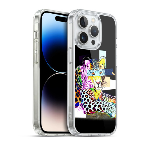 Michel Keck Animal Collage Leopard Soft Gel Case for Apple iPhone 13 Pro & MagSafe