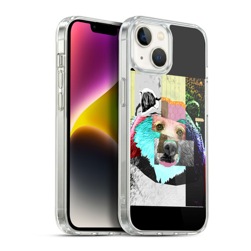 Michel Keck Animal Collage Bear Soft Gel Case for Apple iPhone 14