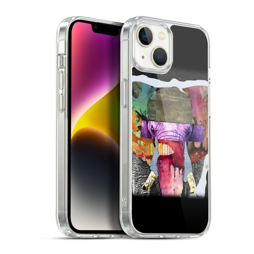 Michel Keck Animal Collage Elephant Soft Gel Case for Apple iPhone 14 Plus & MagSafe