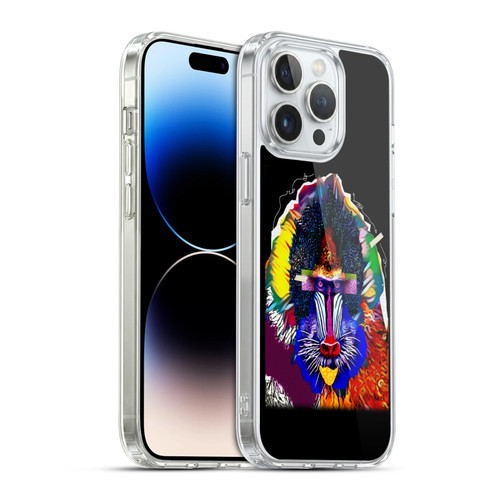 Michel Keck Animal Collage Baboon Soft Gel Case for Apple iPhone 14 Pro Max & MagSafe