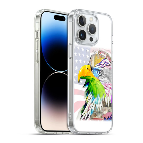 Michel Keck Animal Collage Eagle Soft Gel Case for Apple iPhone 14 Pro Max & MagSafe