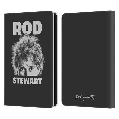 Rod Stewart Art Black And White Leather Book Wallet Case Cover For Amazon Kindle 11th Gen (2024)