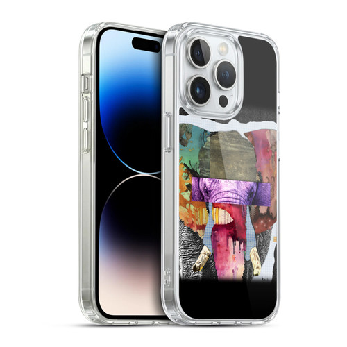 Michel Keck Animal Collage Elephant Soft Gel Case for Apple iPhone 14 Pro & MagSafe