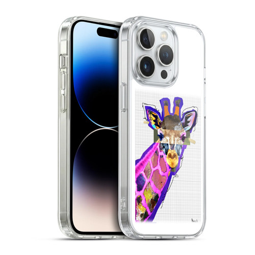 Michel Keck Animal Collage Giraffe Soft Gel Case for Apple iPhone 14 Pro & MagSafe