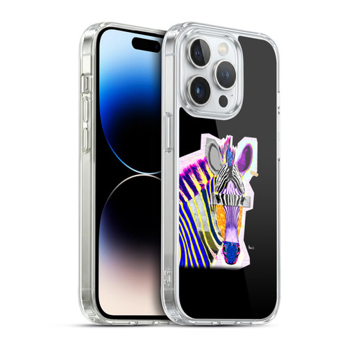 Michel Keck Animal Collage Zebra Soft Gel Case for Apple iPhone 14 Pro & MagSafe