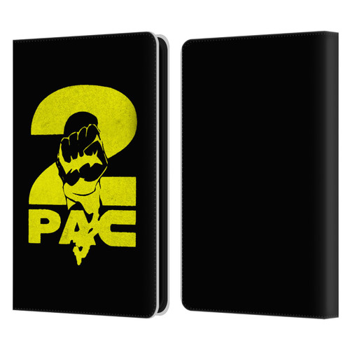 Tupac Shakur Logos Yellow Fist Leather Book Wallet Case Cover For Amazon Kindle 11th Gen (2024)