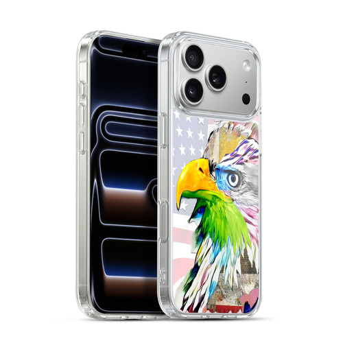 Michel Keck Animal Collage Eagle Soft Gel Case for Apple iPhone 17 Pro Max