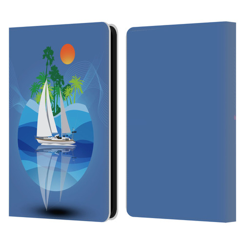 Dave Loblaw Contemporary Art Tropical Waters Leather Book Wallet Case Cover For Amazon Kindle 11th Gen 6in 2022