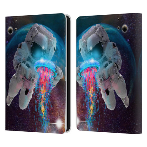 Dave Loblaw Jellyfish Astronaut And Jellyfish Leather Book Wallet Case Cover For Amazon Kindle 11th Gen 6in 2022