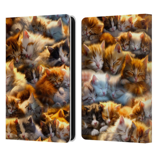 D.S. Valori Kitty And Puppy Kitty Dreams Leather Book Wallet Case Cover For Amazon Kindle 11th Gen 6in 2022