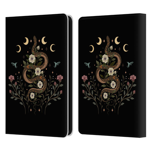 Episodic Drawing Illustration Animals Serpent Spell Leather Book Wallet Case Cover For Amazon Kindle 11th Gen 6in 2022