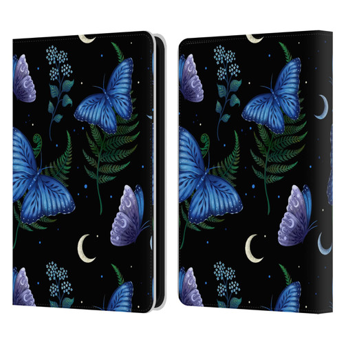 Episodic Drawing Pattern Blue Morpho Butterfly Leather Book Wallet Case Cover For Amazon Kindle 11th Gen 6in 2022