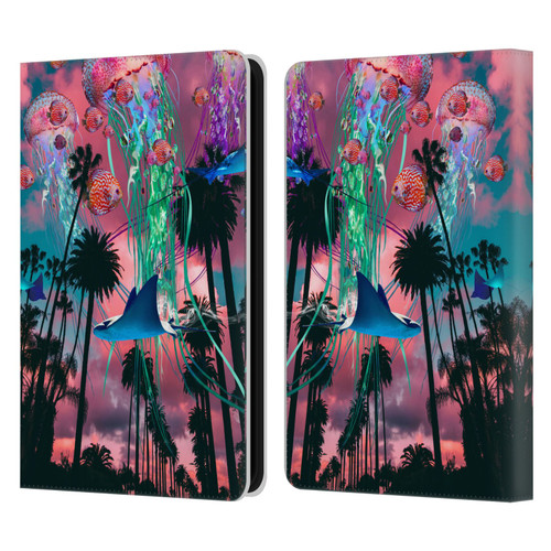 Dave Loblaw Jellyfish California Dreamin Jellyfish Leather Book Wallet Case Cover For Amazon Kindle 11th Gen (2024)