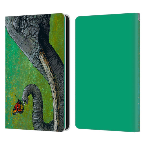 David Lozeau Colourful Grunge The Elephant Leather Book Wallet Case Cover For Amazon Kindle 11th Gen (2024)