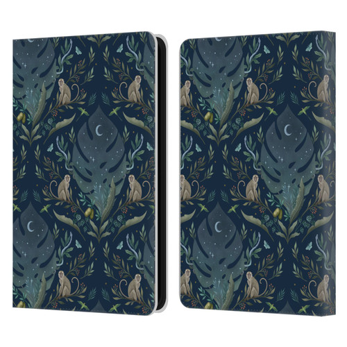 Episodic Drawing Art Monkey Tropical Light Pattern Leather Book Wallet Case Cover For Amazon Kindle 11th Gen (2024)