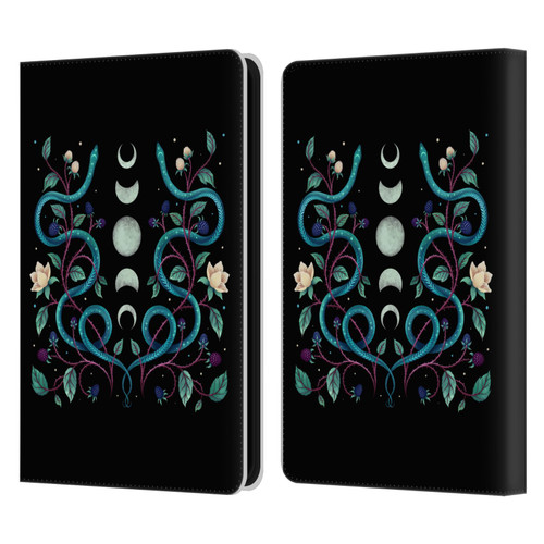 Episodic Drawing Illustration Animals Serpent Moon Leather Book Wallet Case Cover For Amazon Kindle 11th Gen (2024)