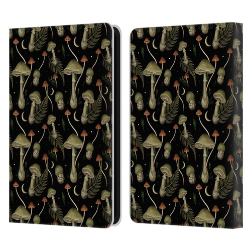 Episodic Drawing Pattern Death Cap Leather Book Wallet Case Cover For Amazon Kindle 11th Gen (2024)