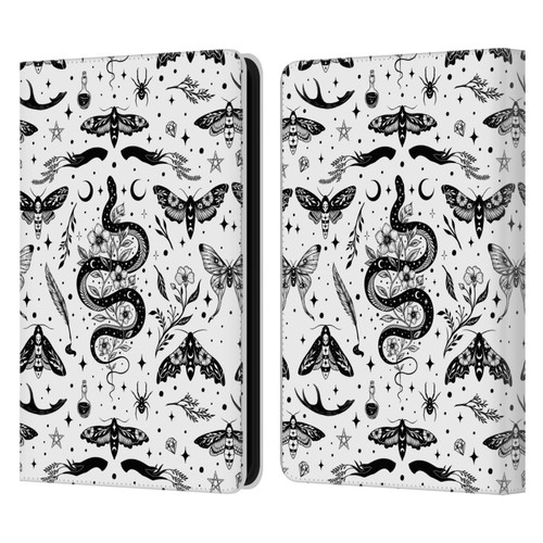 Episodic Drawing Pattern Flash Tattoo Leather Book Wallet Case Cover For Amazon Kindle 11th Gen (2024)
