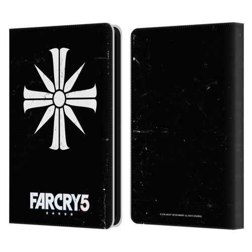 Far Cry 5 Key Art And Logo Distressed Look Cult Emblem Leather Book Wallet Case Cover For Amazon Kindle 11th Gen (2024)